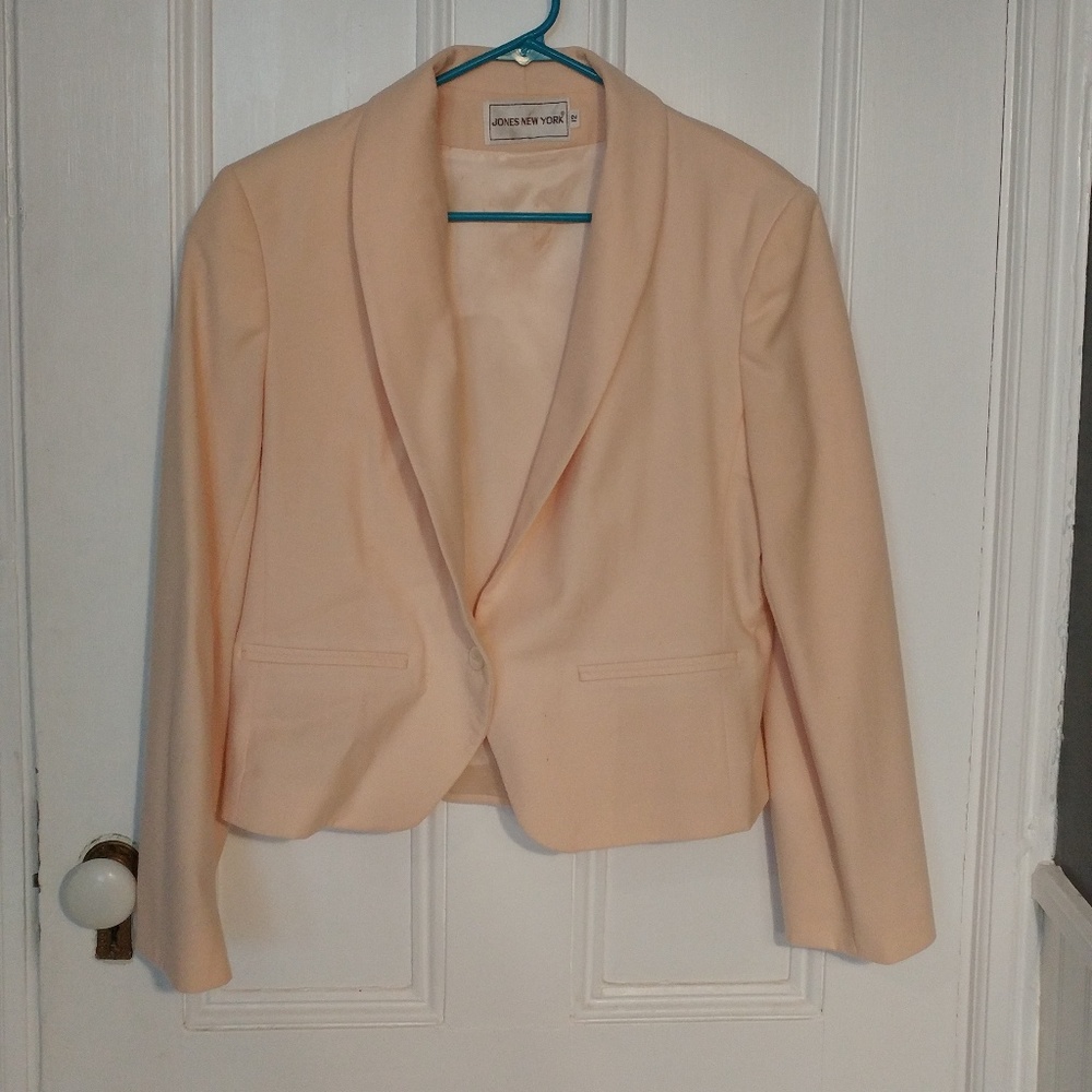 Vintage Jones New York Wool Blazer | Peach